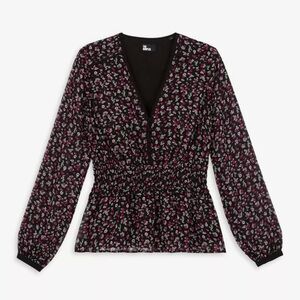 NWT - $320MSRP THE KOOPLES - Floral-print smocked-waist woven top